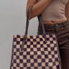 Accessories * | Princess Polly Marika Checkered Tote Brown