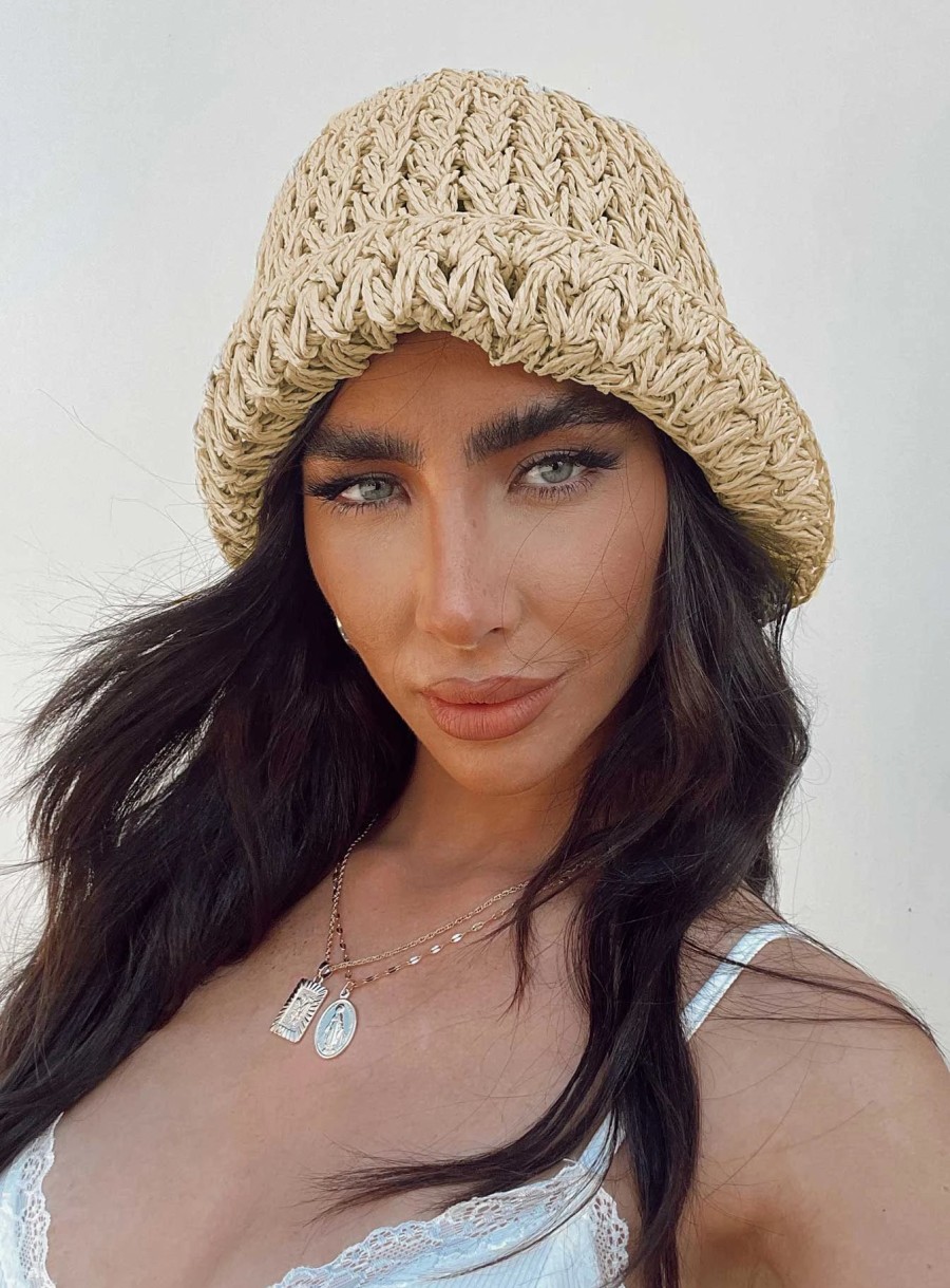 Accessories * | Princess Polly Peyton Bucket Hat Cream