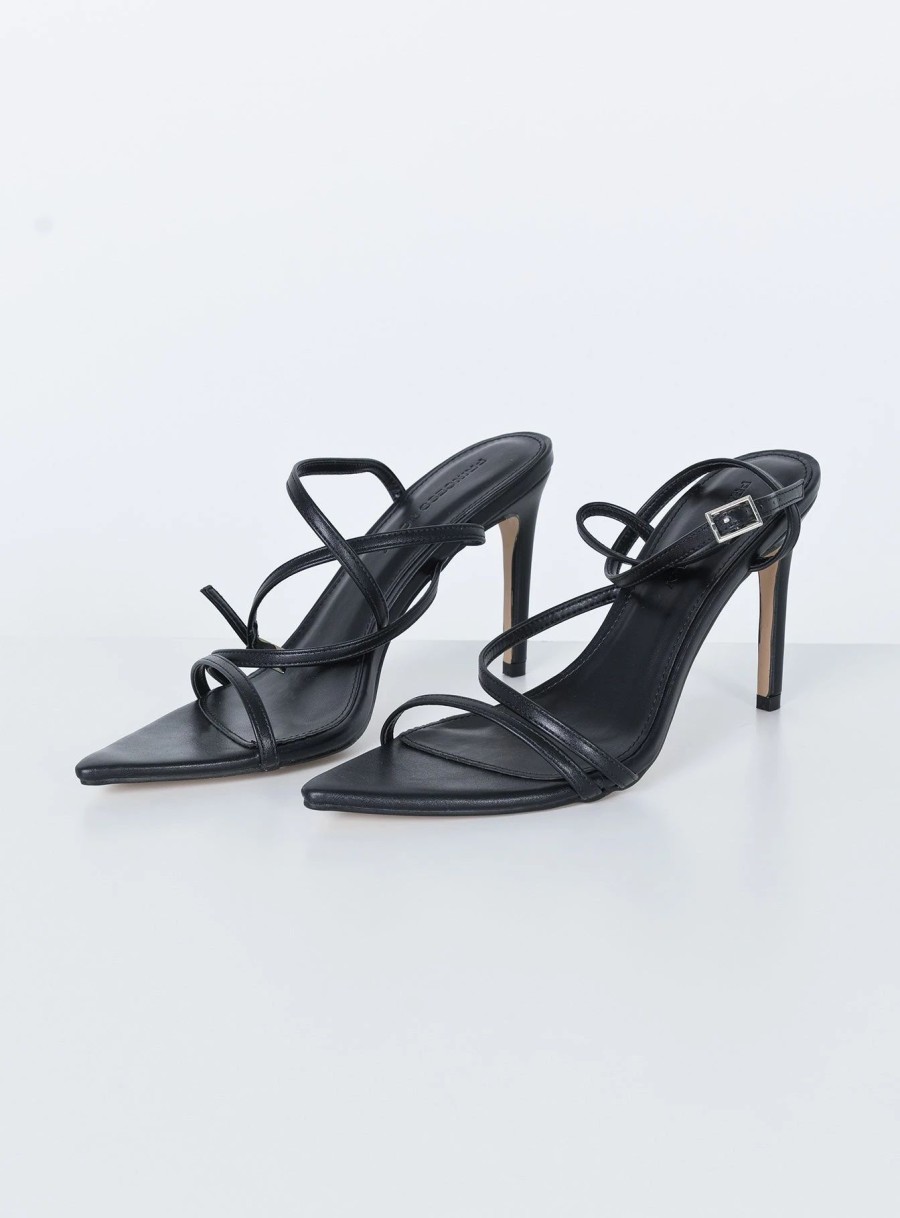 Shoes * | Princess Polly The Teagan Heels Black