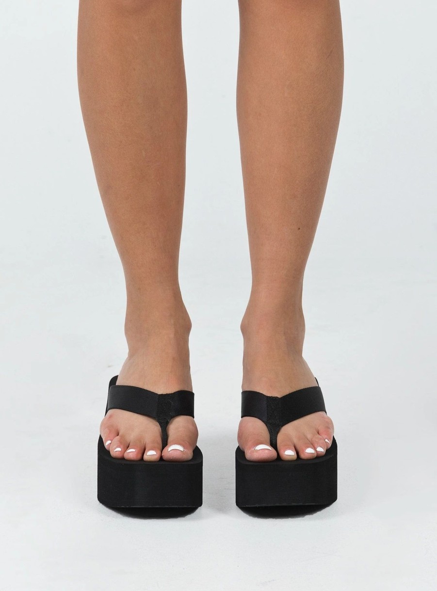 Shoes * | Princess Polly Jacey Platform Sandals Black