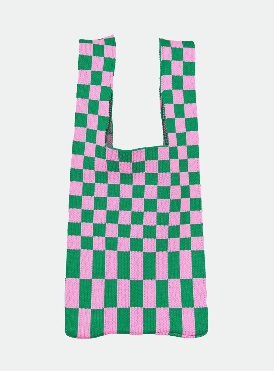 Accessories * | Princess Polly Gala Checkered Bag / Pink Green