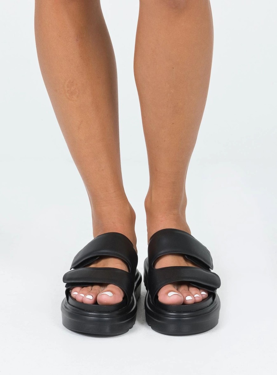 Shoes * | Princess Polly Set Up Sandals Black