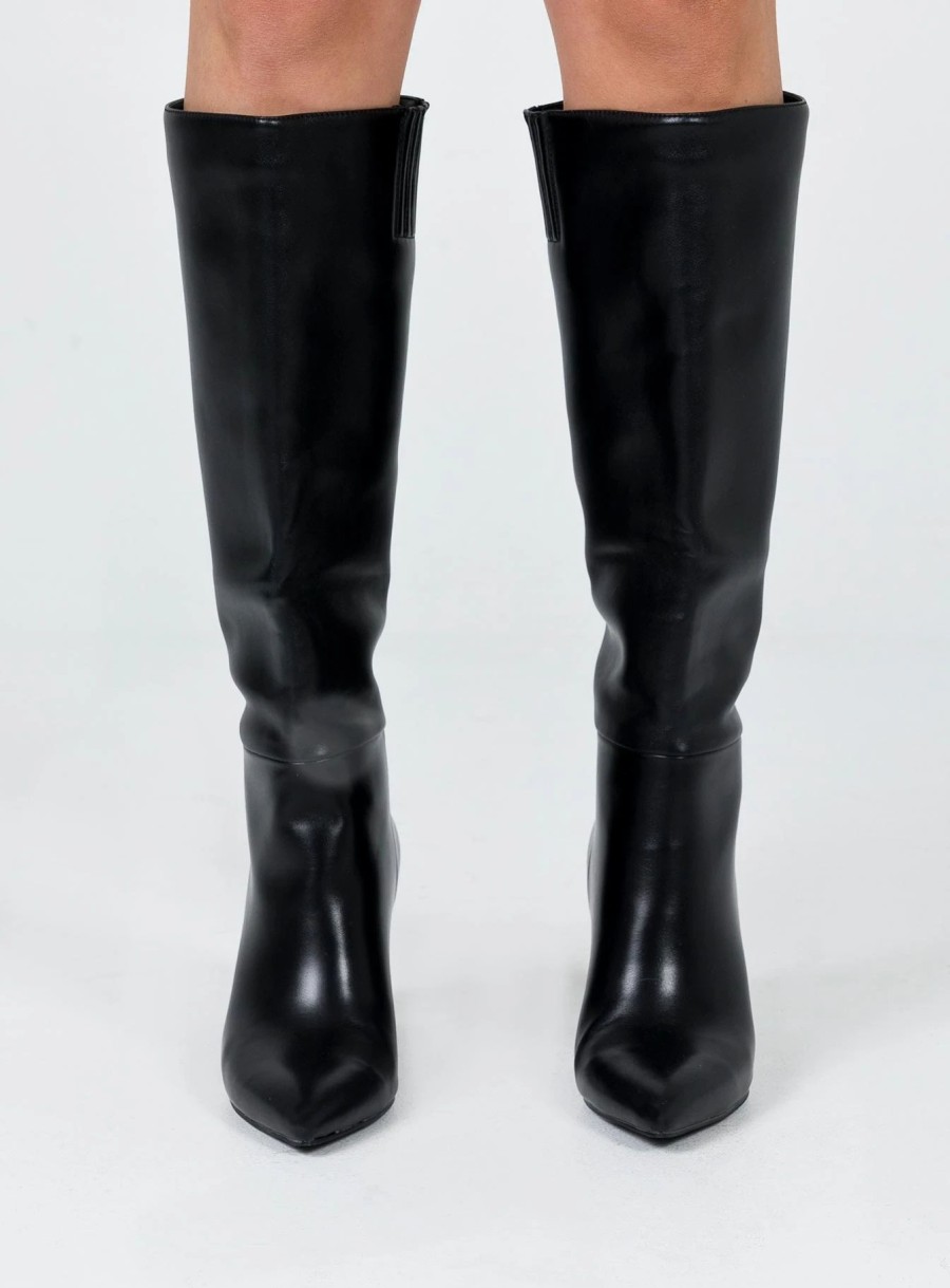 Shoes * | Princess Polly Vesper Knee High Boots Black