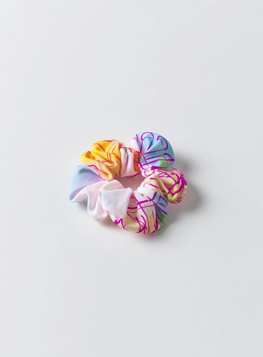 Accessories * | Princess Polly Lower Impact Janey Scrunchie Multi Pink