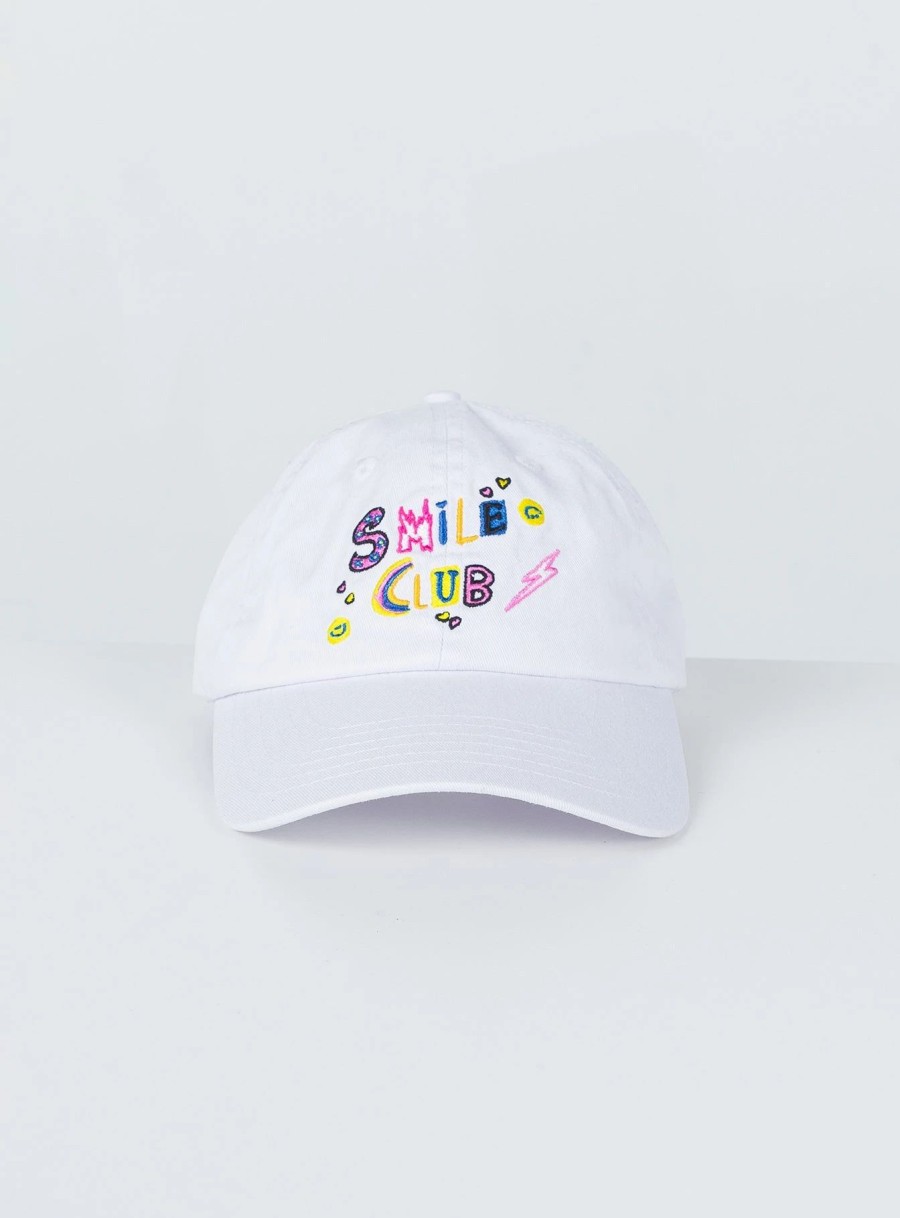 Accessories * | Princess Polly Smile Club Cap White / Multi