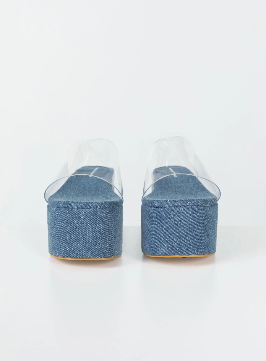 Shoes * | Princess Polly Cattrell Platform Sandals Mid Denim