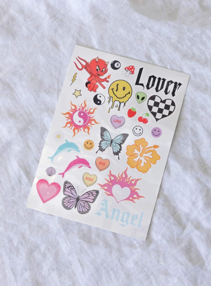 Accessories * | Princess Polly She'S Quirky Temporary Tattoo Multi