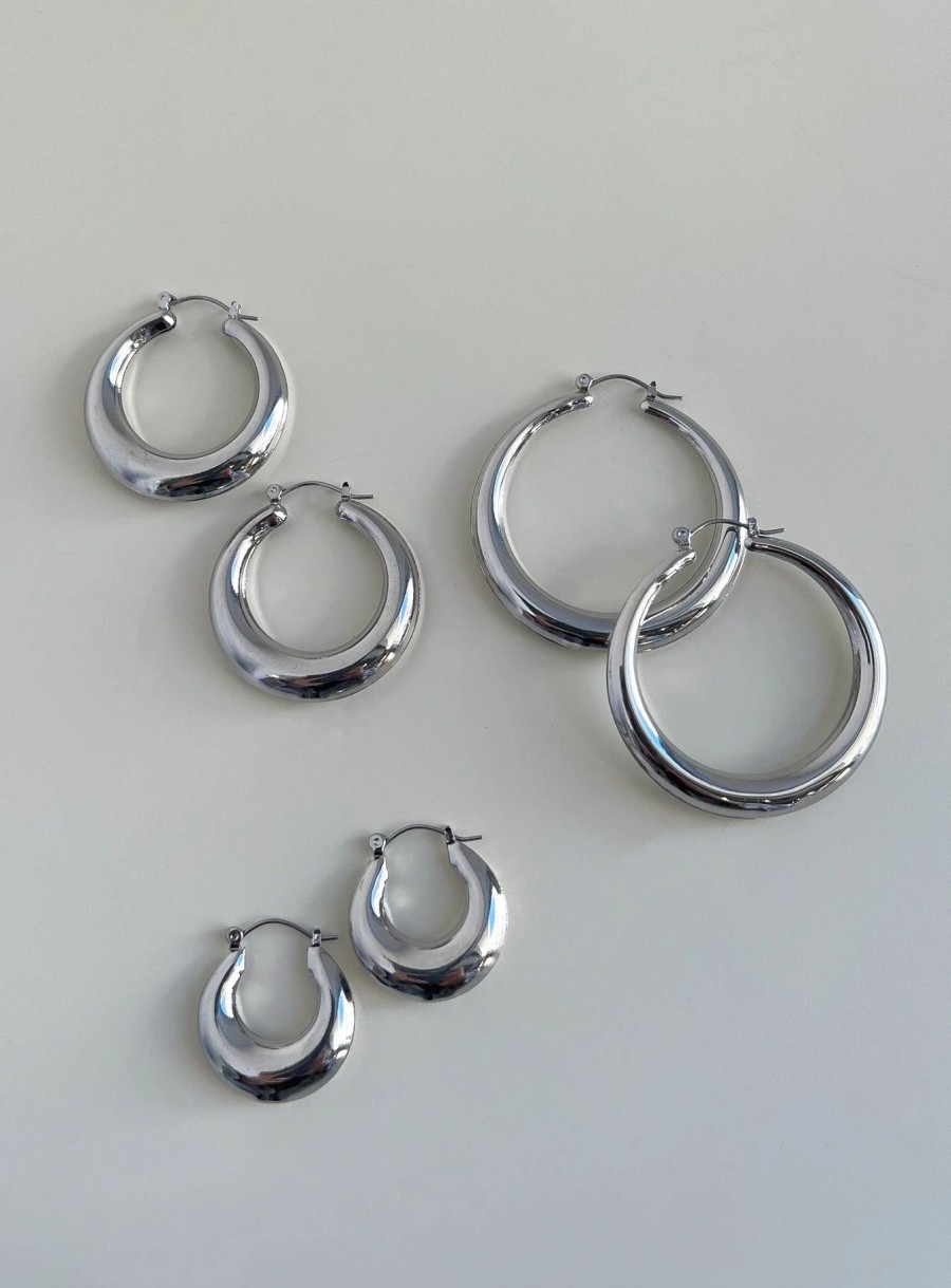 Accessories * | Princess Polly Lower Impact True Paradise Earring Set Silver