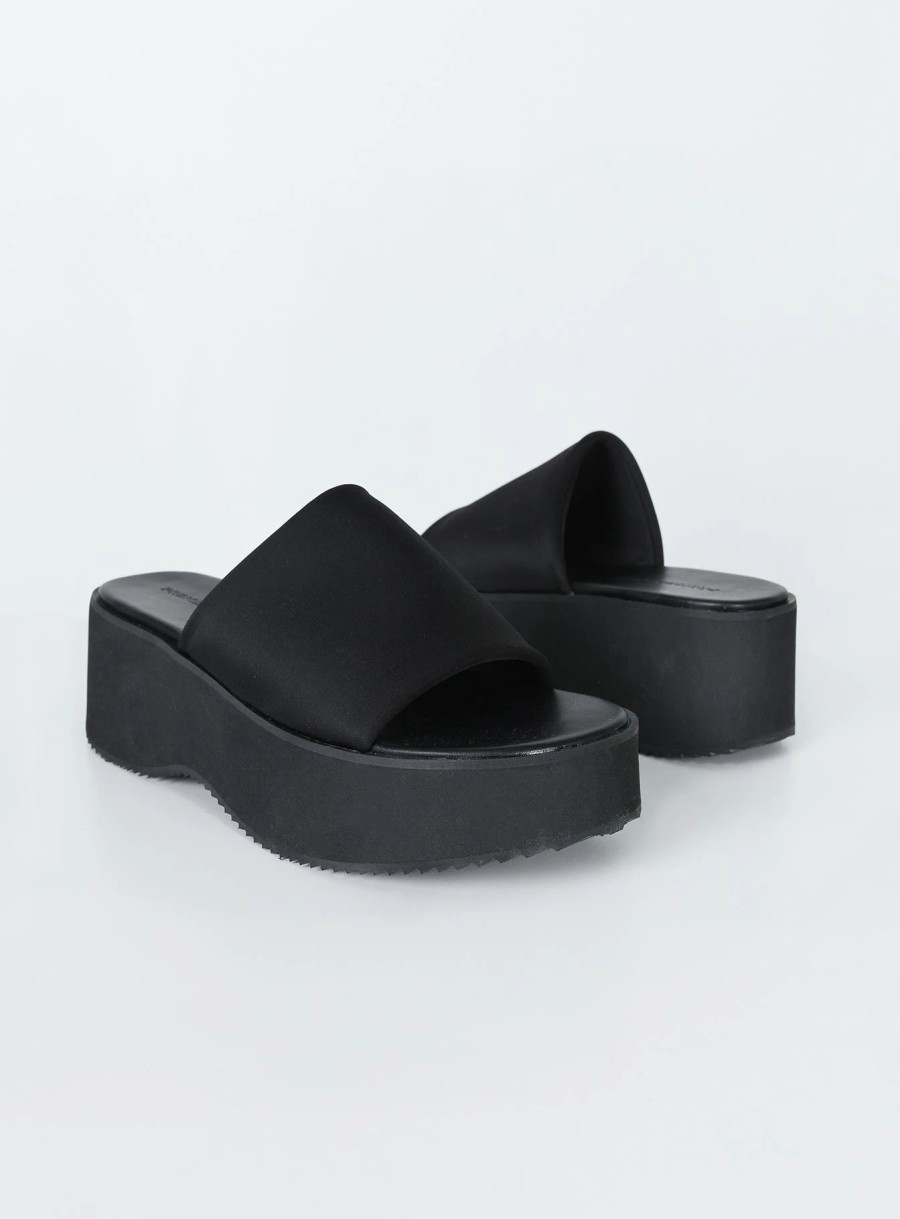 Shoes * | Princess Polly Barnes Platform Sandals Black