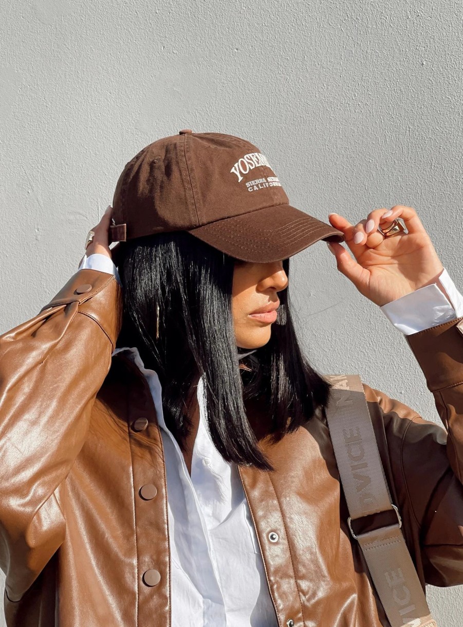 Accessories * | Princess Polly Yosemite Cotton Cap Brown