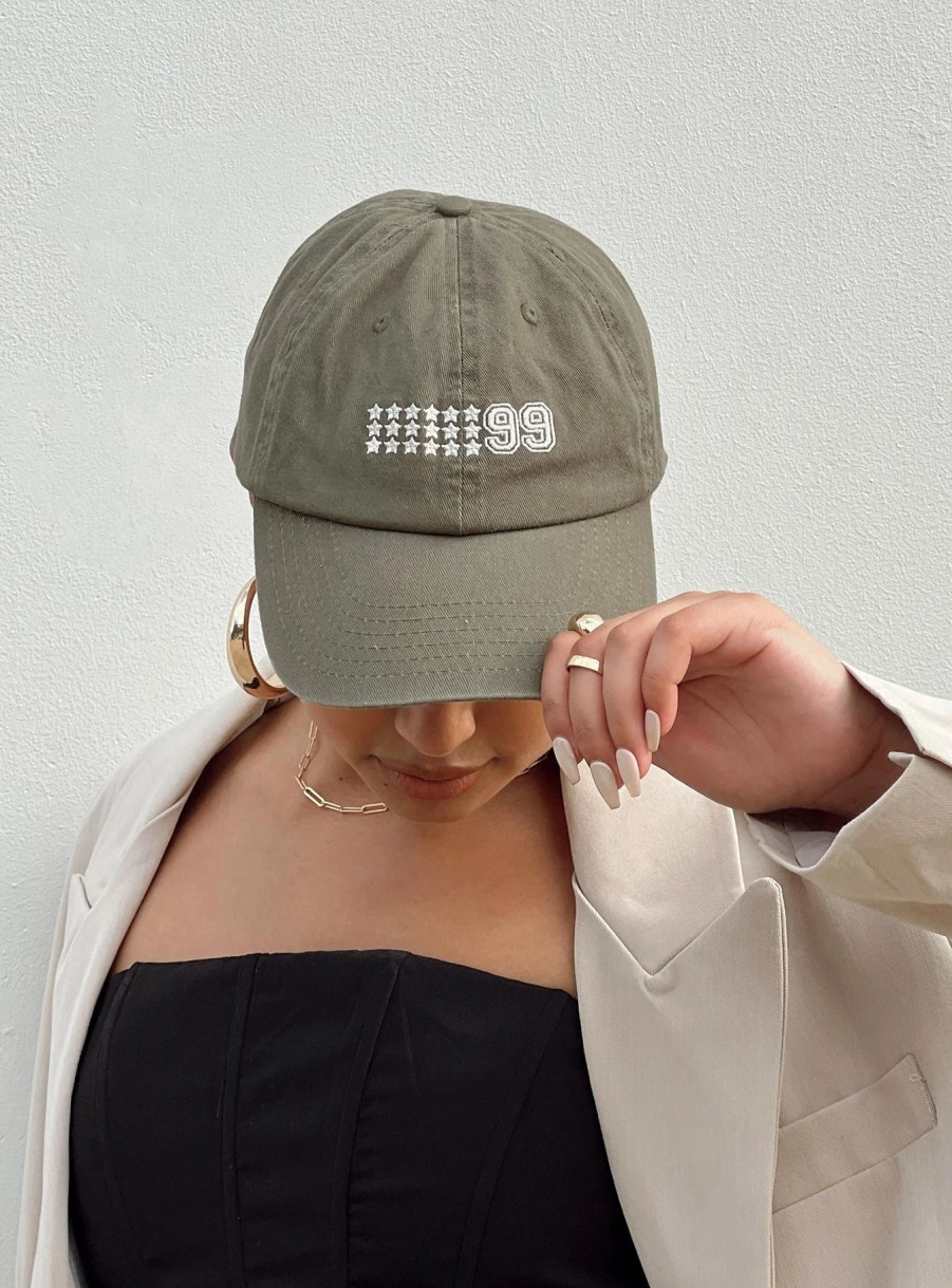 Accessories * | Princess Polly 99 Dad Cap Khaki