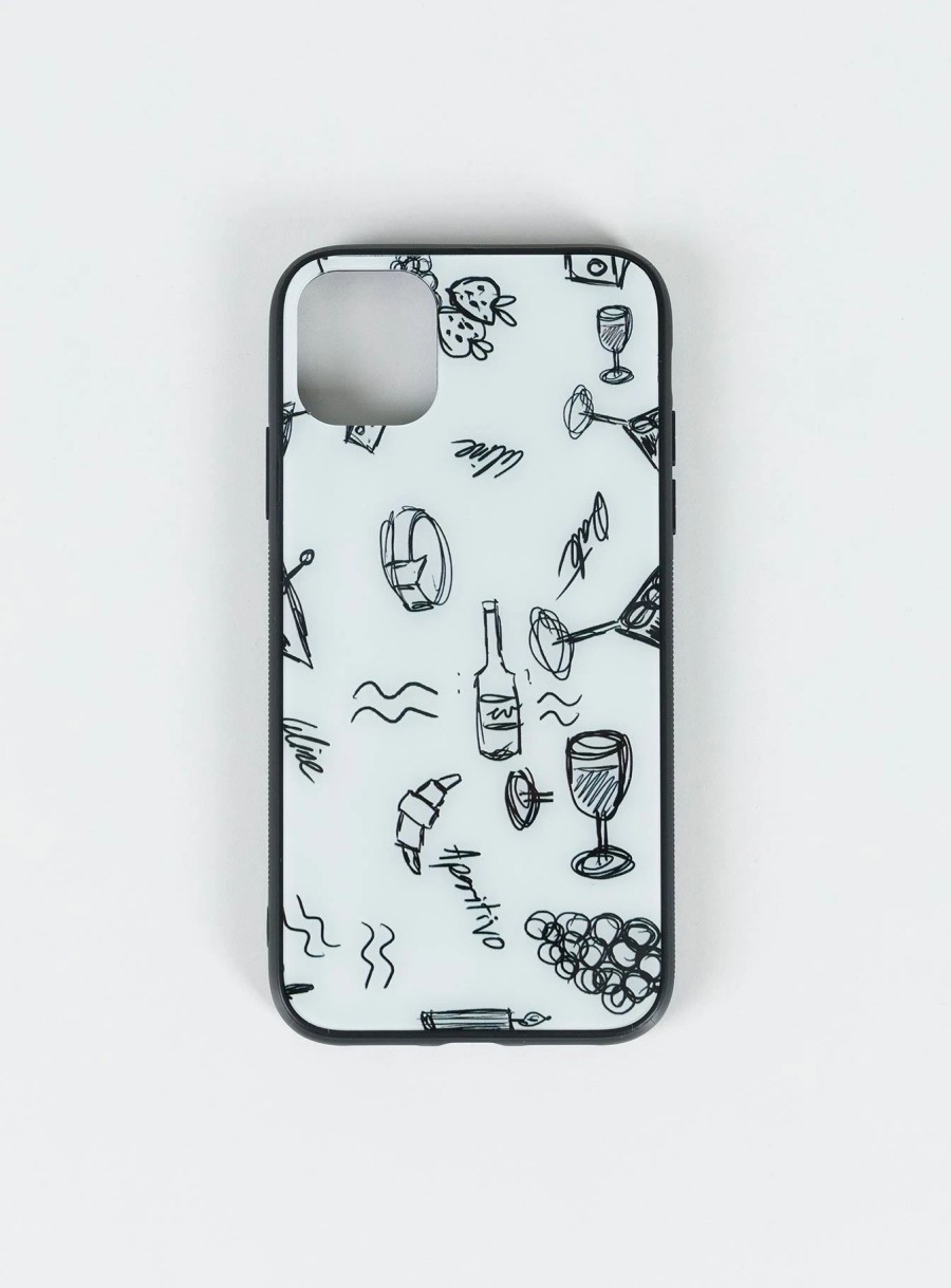 Accessories * | Princess Polly Picnic Iphone Case Black / White