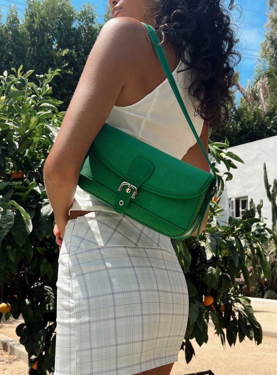 Accessories * | Princess Polly Brava Shoulder Bag Green