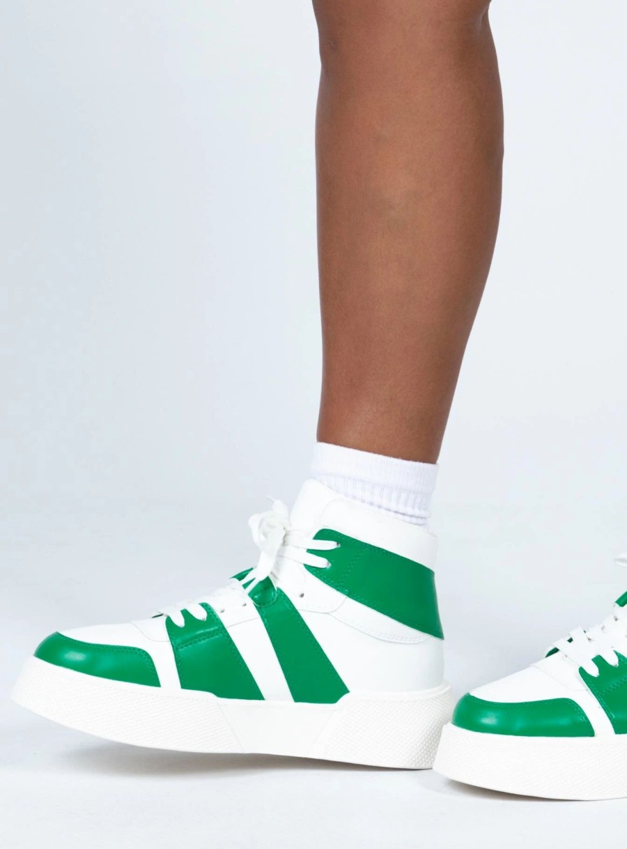 Shoes * | Princess Polly Kick On Sneakers Green