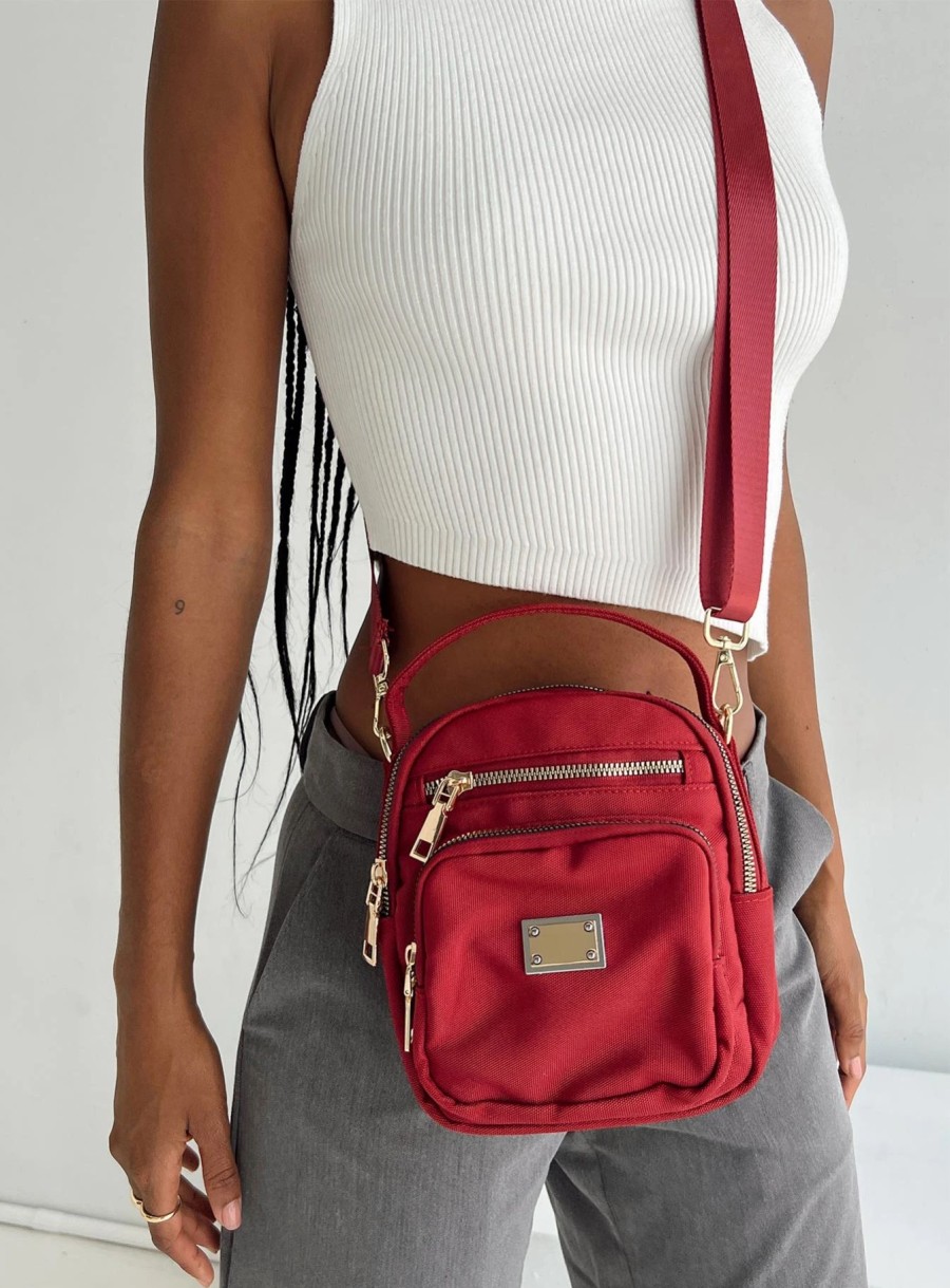 Accessories * | Princess Polly Dixon Crossbody Bag Red