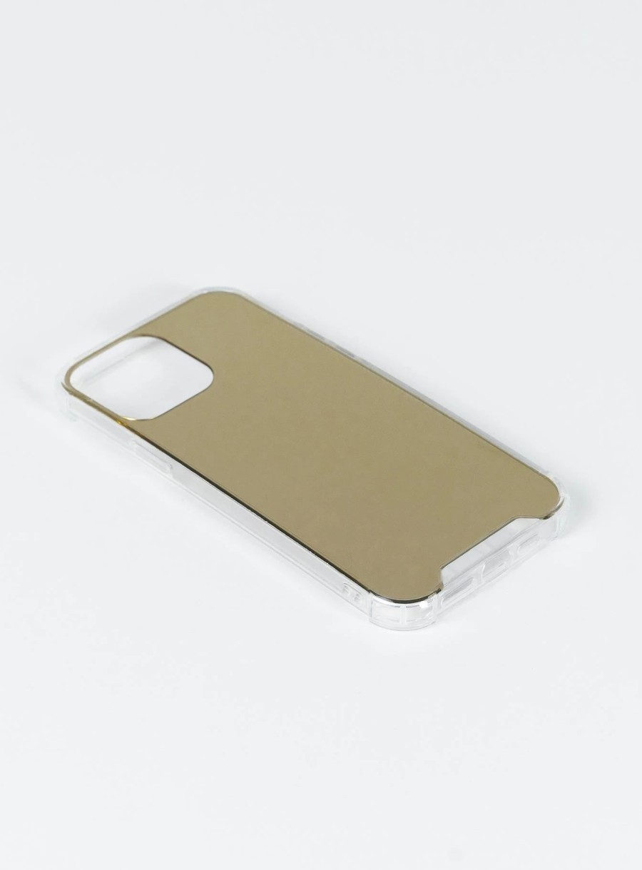 Accessories * | Princess Polly Symonds Mirror Iphone Case Gold