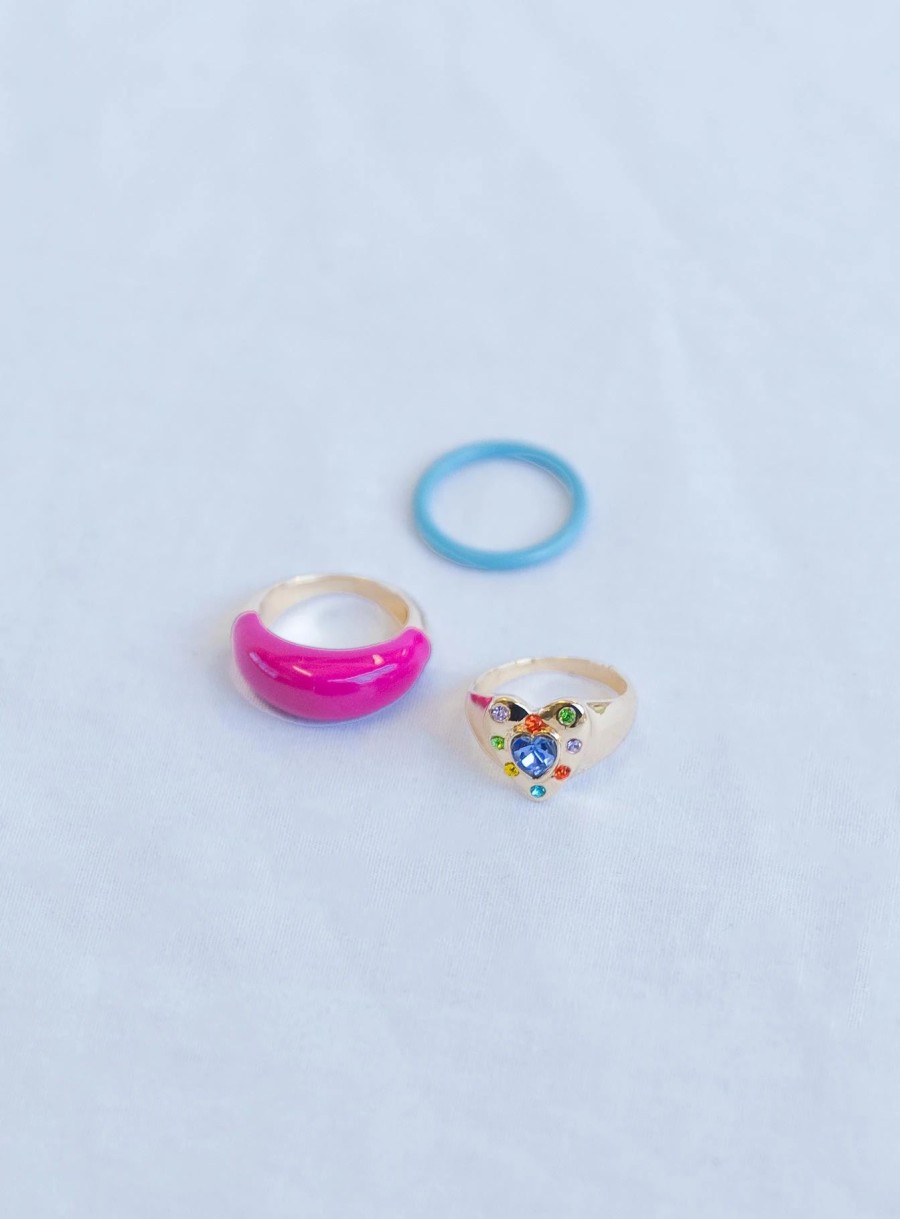 Accessories * | Princess Polly Chambers Ring Set Gold