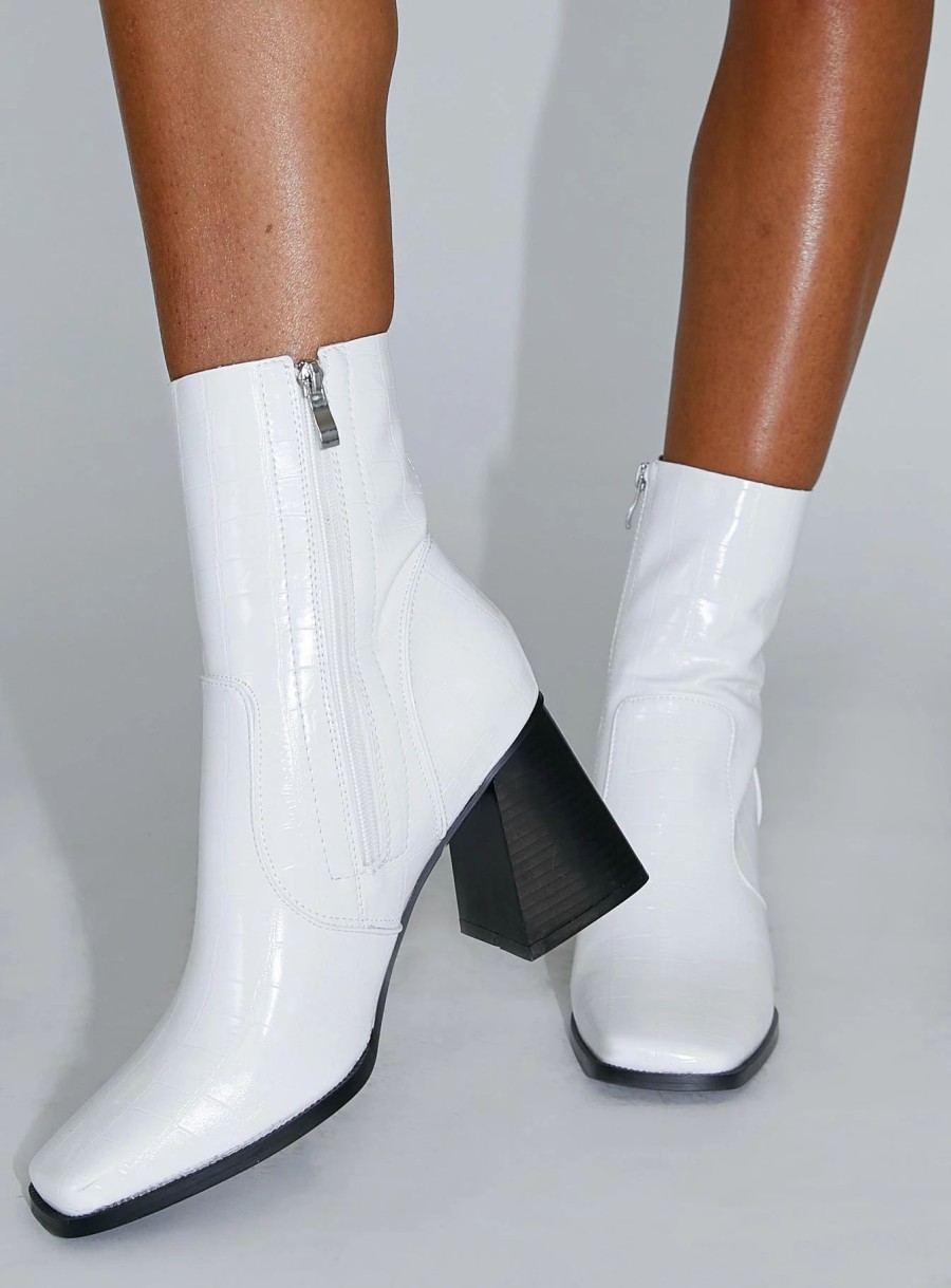 Shoes * | Princess Polly Michelle Boot White