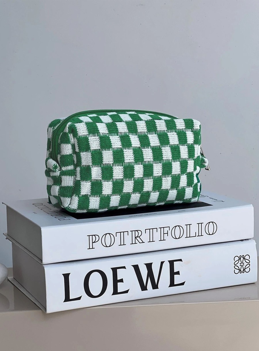 Accessories * | Princess Polly Zinny Cosmetics Bag / White Green