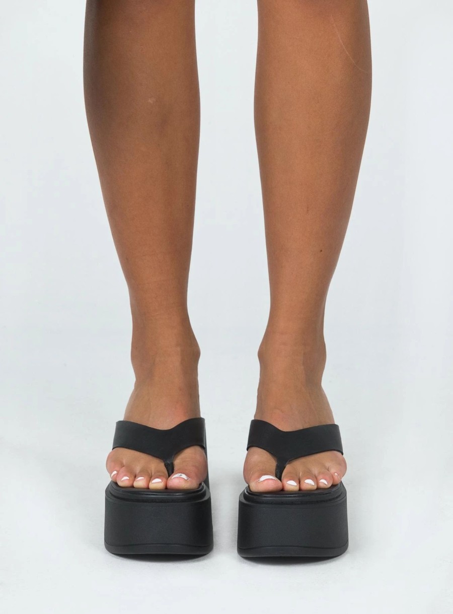 Shoes * | Windsor Smith Avenue Platform Sandals Black