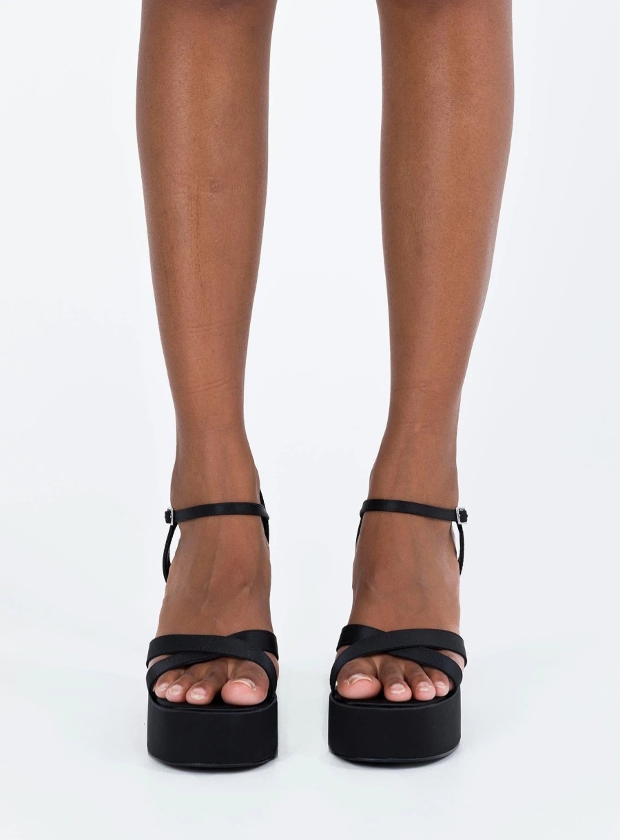 Shoes * | Princess Polly Millard Platform Heels Black