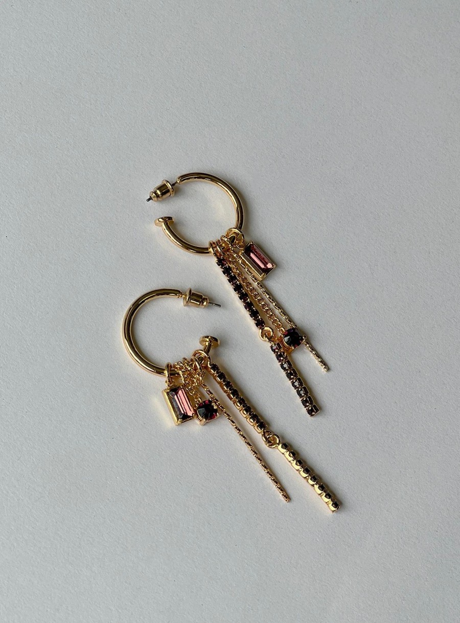 Accessories * | Princess Polly Lower Impact De Luca Earrings Gold