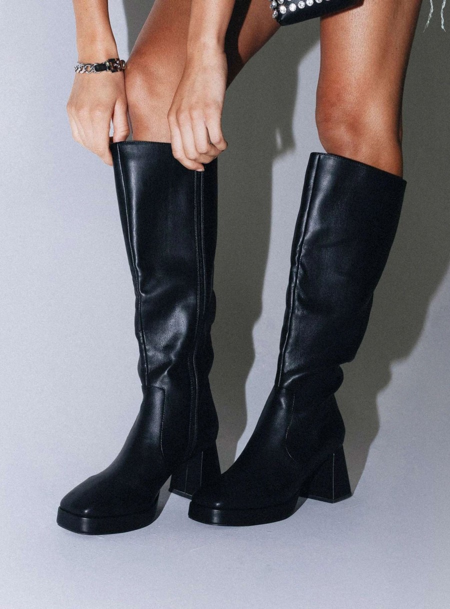 Shoes * | Princess Polly Lower Impact Lawrence Boots Black