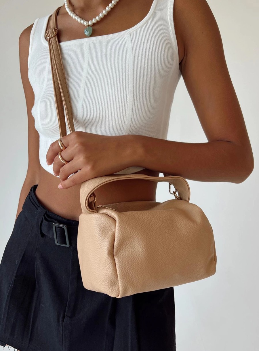 Accessories * | Princess Polly Knox Top Handle Bag Beige