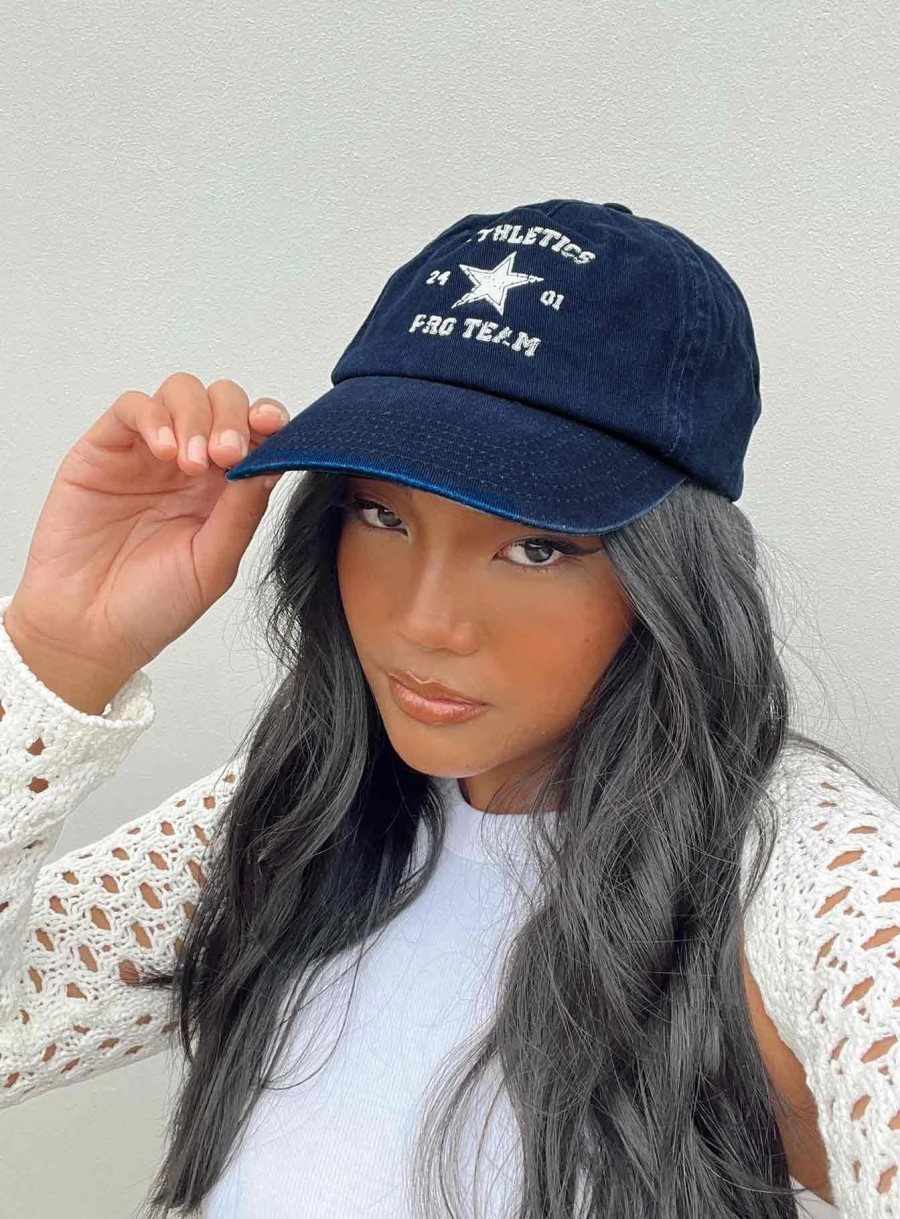 Accessories * | Princess Polly Athletics Pro Dad Cap / White Navy