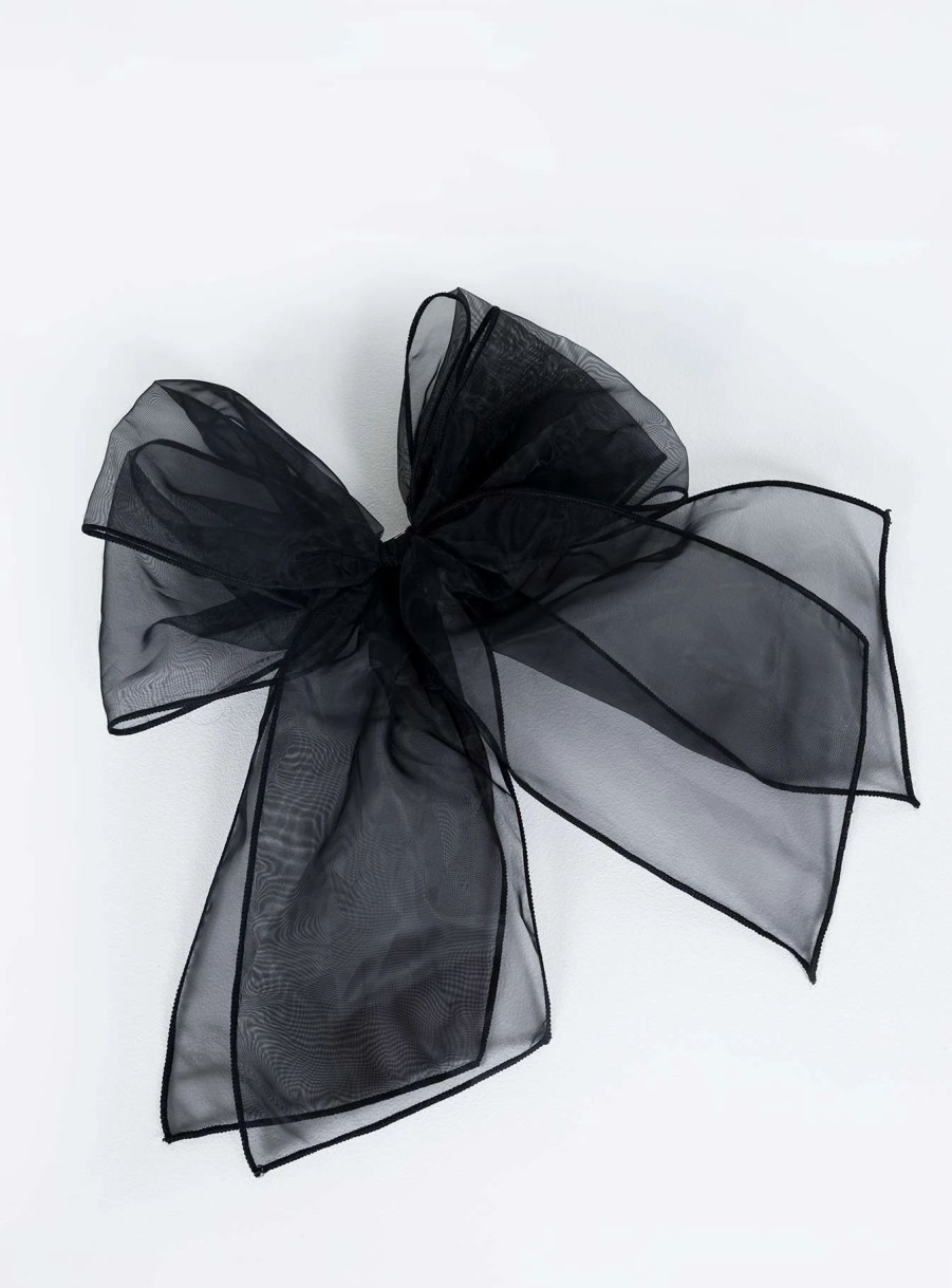 Accessories * | Princess Polly Wicks Hair Bow Black