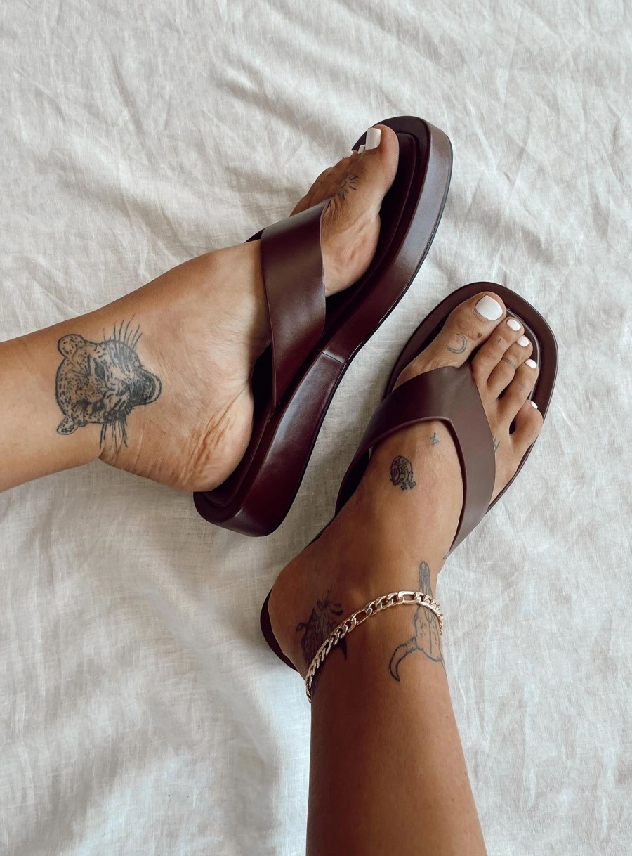 Shoes * | Princess Polly Tampa Sandals Brown