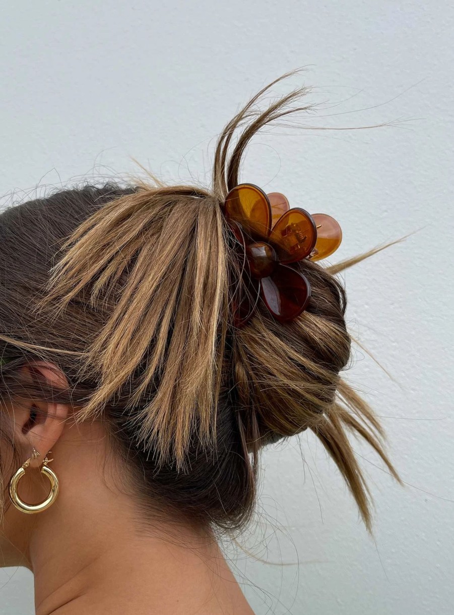 Accessories * | Princess Polly Sun Spirit Hair Clip Brown