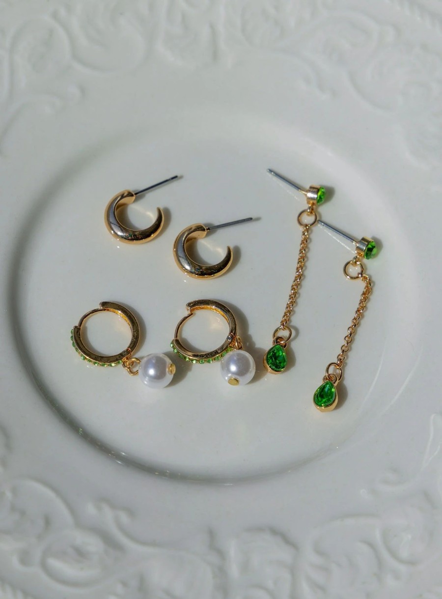 Accessories * | Princess Polly Corinna Earring Pack Gold