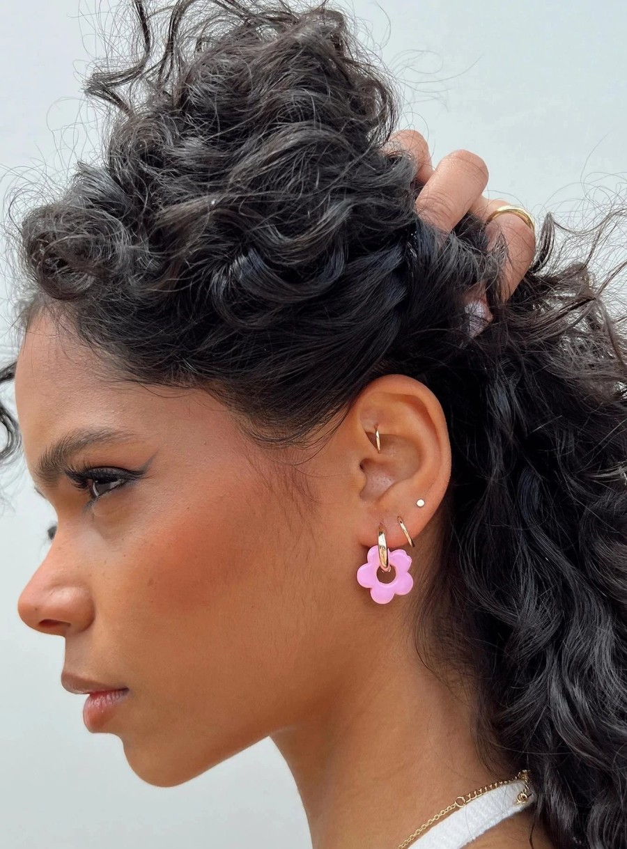 Accessories * | Princess Polly Hilldale Earrings Pink