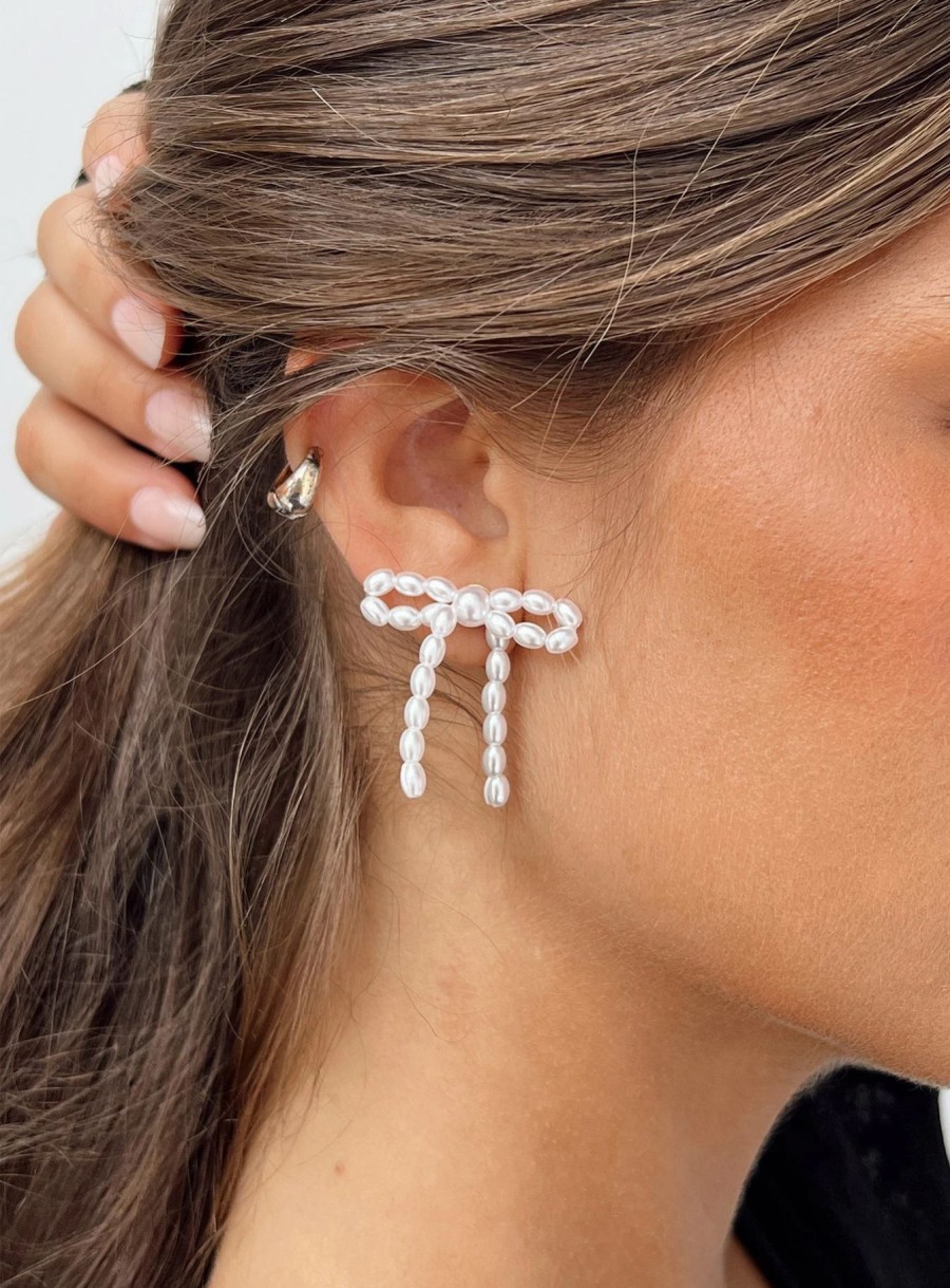 Accessories * | Princess Polly Lower Impact Hazal Earrings Pearl