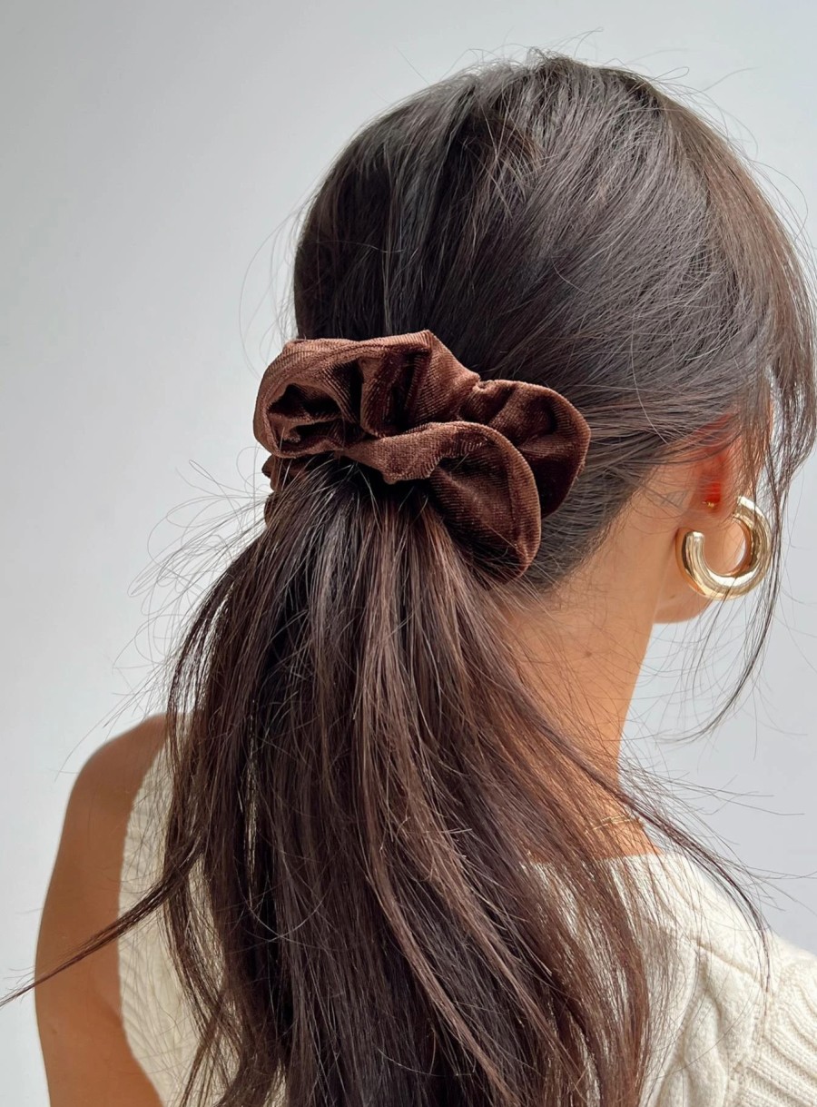 Accessories * | Princess Polly Gloria Scrunchie Brown