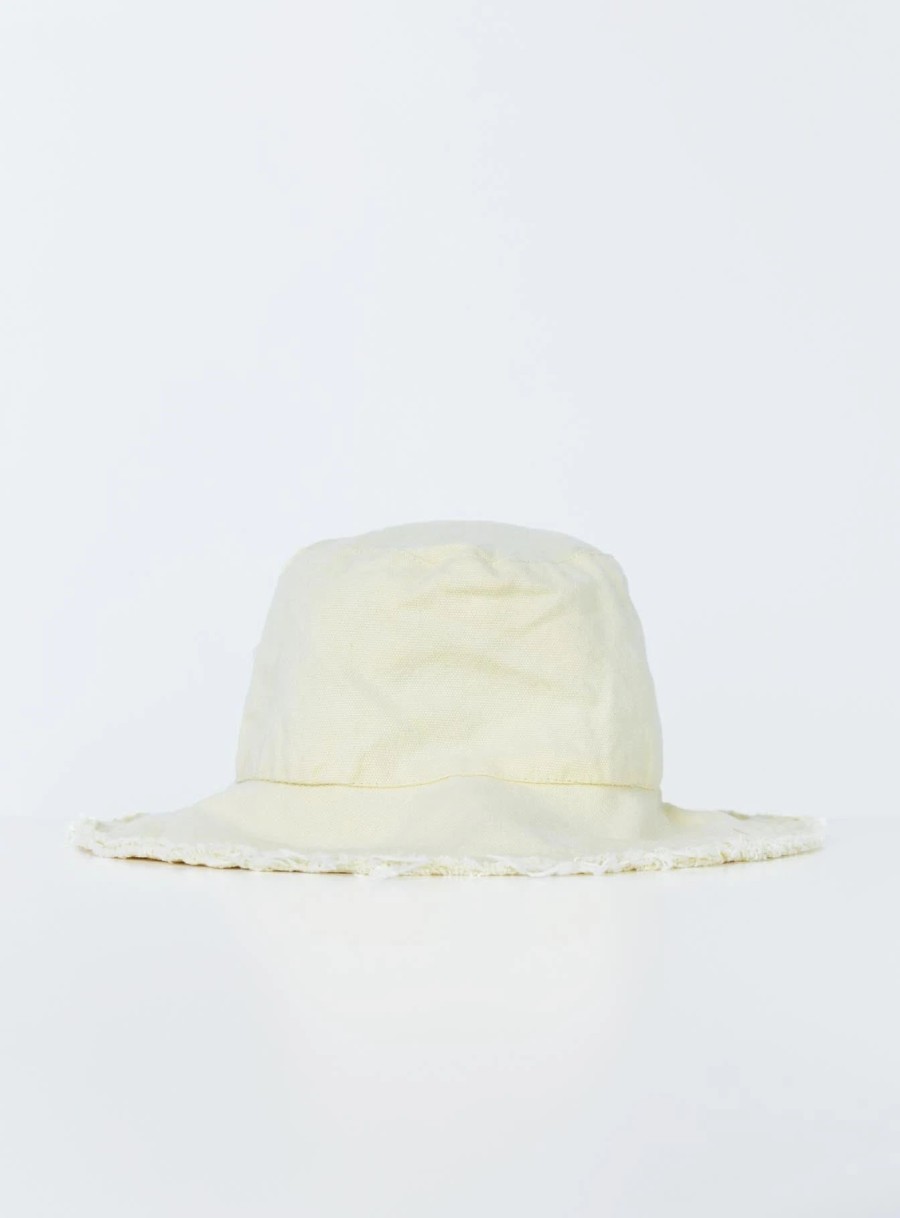 Accessories * | Princess Polly Lickety Split Canvas Bucket Hat Cream