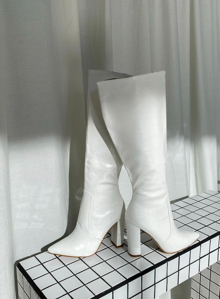 Shoes * | Princess Polly Stamper Boots White