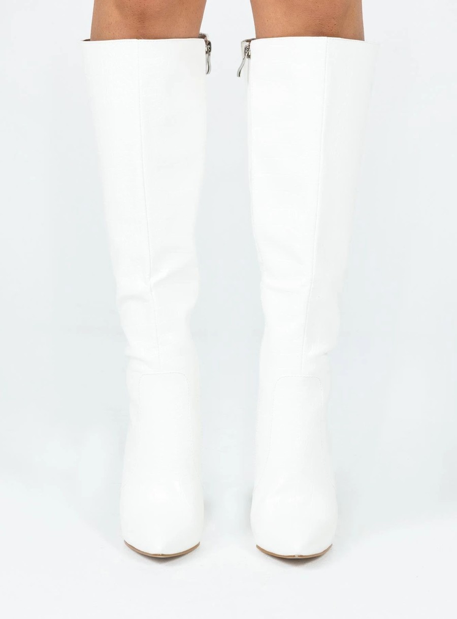 Shoes * | Princess Polly Stamper Boots White