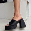 Shoes * | Princess Polly Lower Impact Shapiro Mules Platform Heels Black