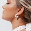 Accessories * | Princess Polly Lower Impact Driftwood Earrings Gold / White