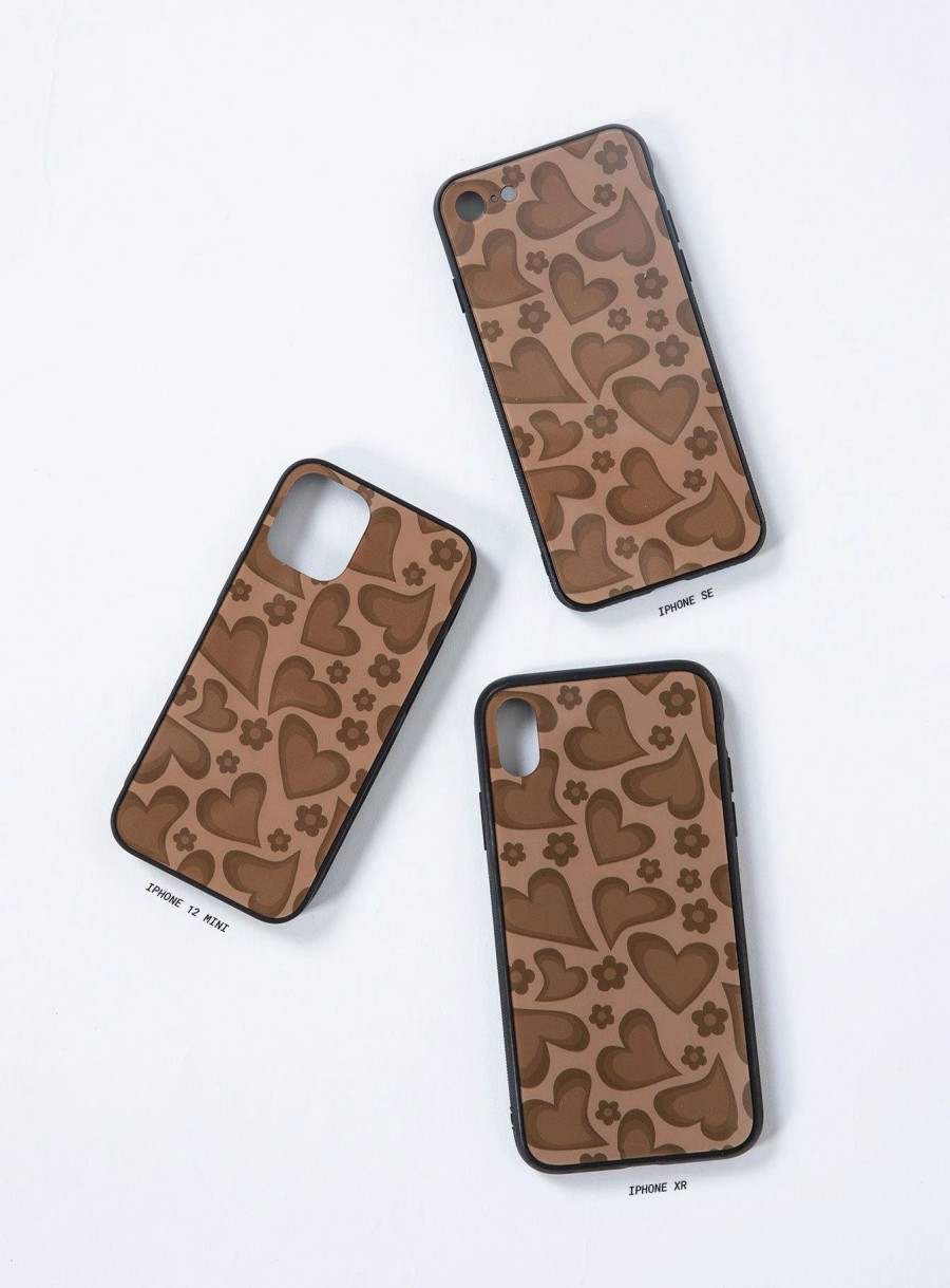 Accessories * | Princess Polly Skip A Beat Iphone Case Brown