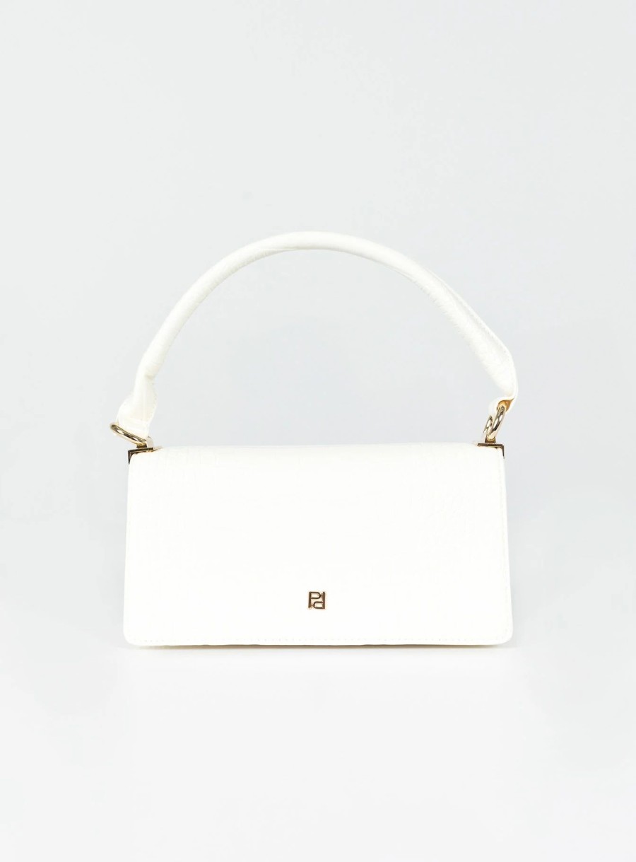 Accessories * | Princess Polly Everidge Shoulder Bag White