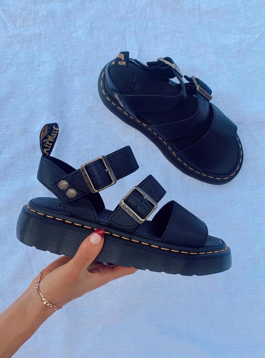 Shoes * | Dr. Martens Gryphon Quad Sandal Black