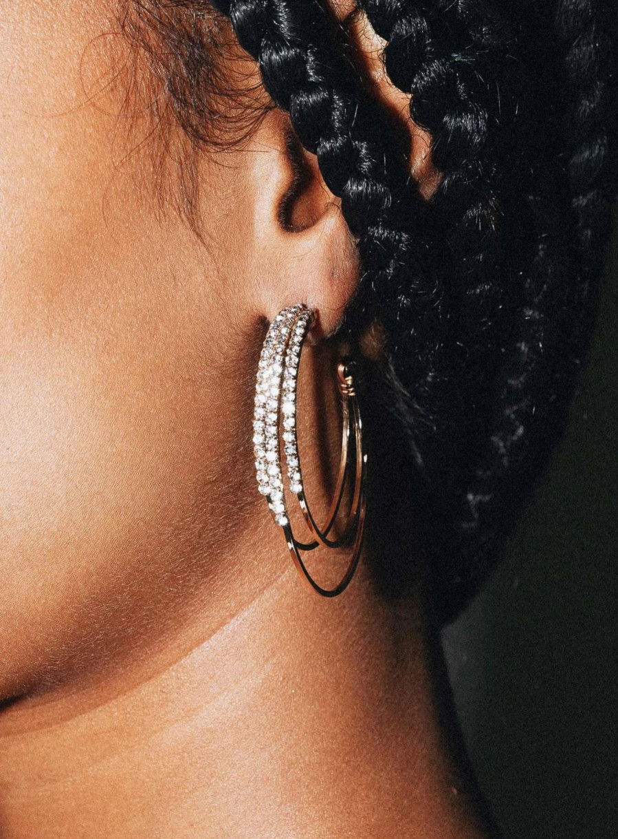 Accessories * | Princess Polly Ekin Hoop Earrings Gold