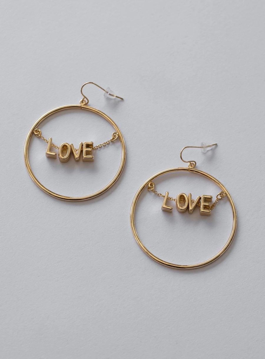 Accessories * | Princess Polly Tanzen Love Earrings Gold