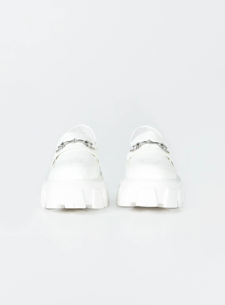 Shoes * | Princess Polly Lower Impact Penny Lane Loafer White