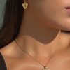 Accessories * | Princess Polly Lower Impact Lock It Up Plated Earrings Gold