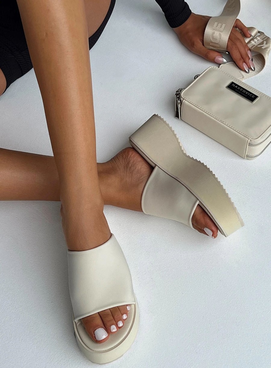 Shoes * | Princess Polly Barnes Platform Sandals Beige