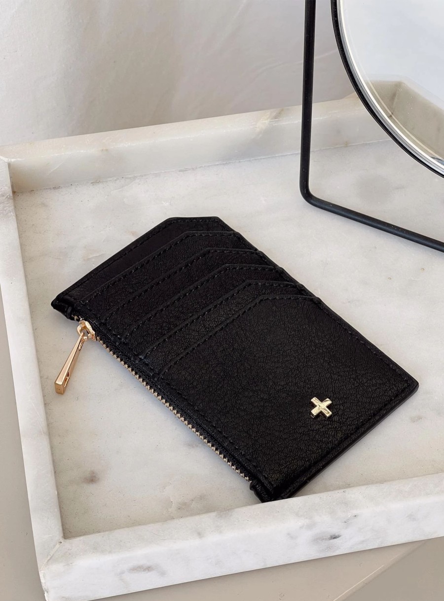 Accessories * | Peta And Jain Peta & Jain Alice Card Holder Black